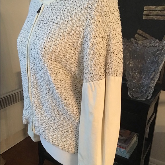 💕Host Pick💕 Derek Lam Tweed Jacket with Contrasting Lamb Leather Sleeves - Picture 3 of 10